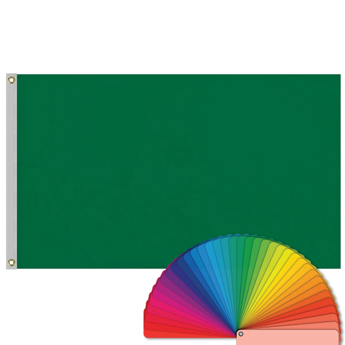 3' x 5' Solid Color Flags with Heading & Grommets 1