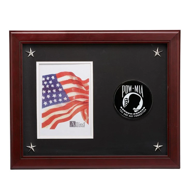 POW MIA Medallion 5-Inch by 7-Inch Picture Frame with Stars 1