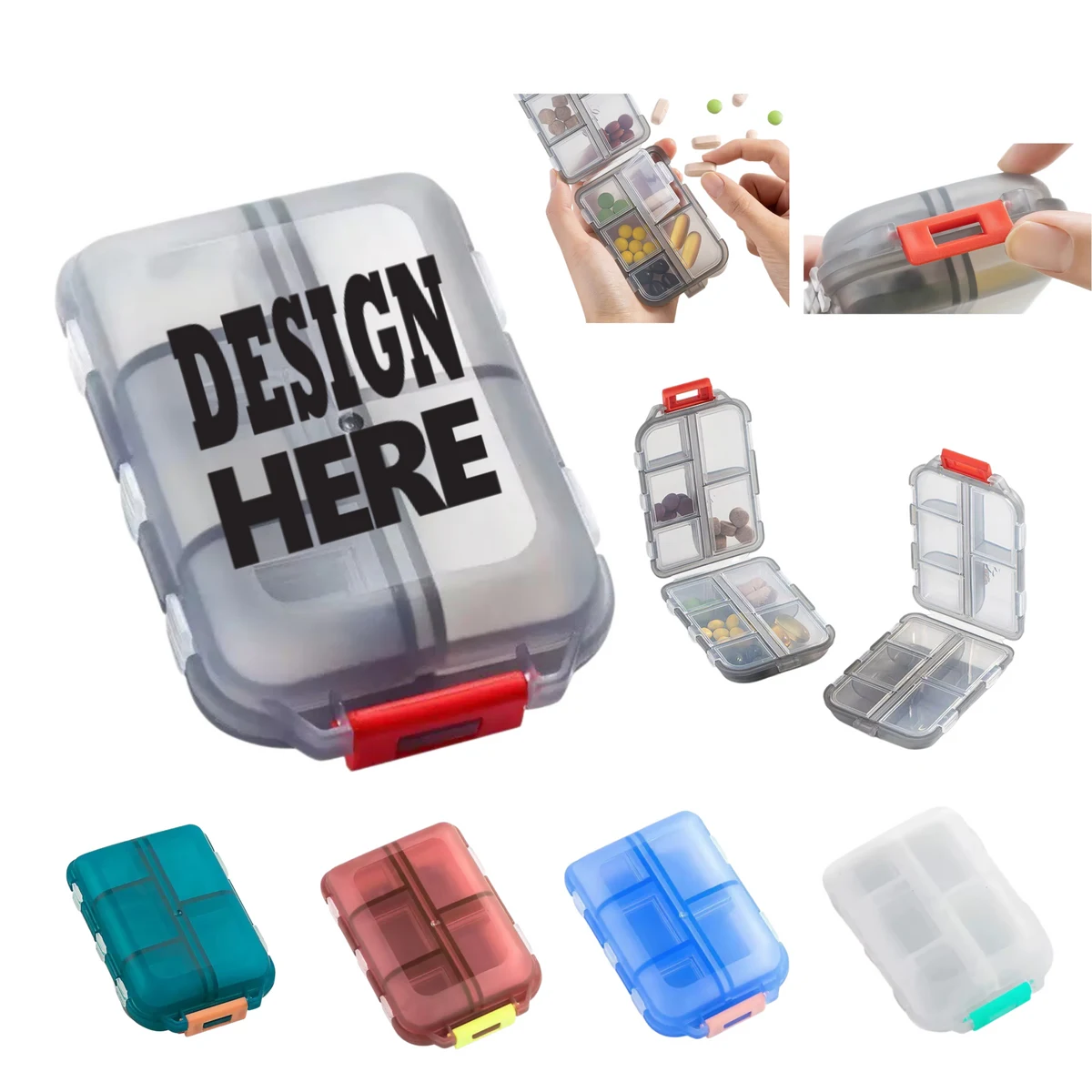 Double Layer Travel Pill Case With Ten Storage Sections 1