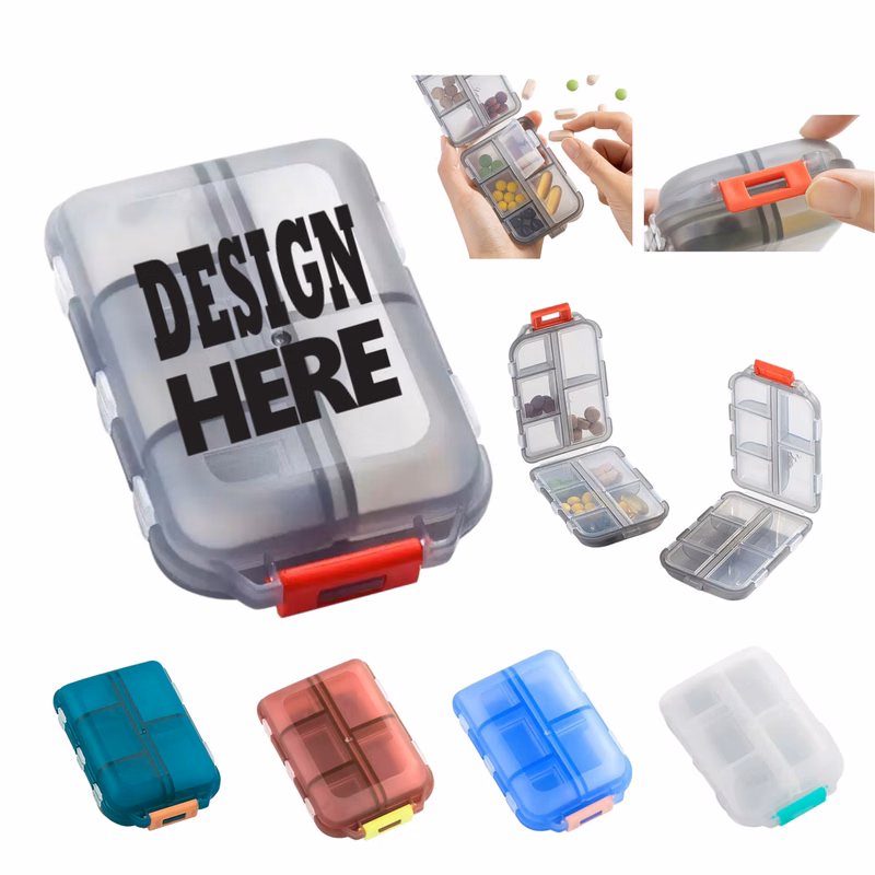 Double Layer Travel Pill Case With Ten Storage Sections