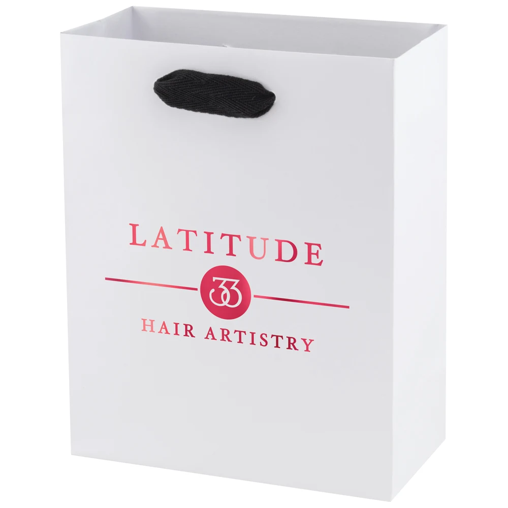 Ribbon Handle White Kraft Eurotote 1