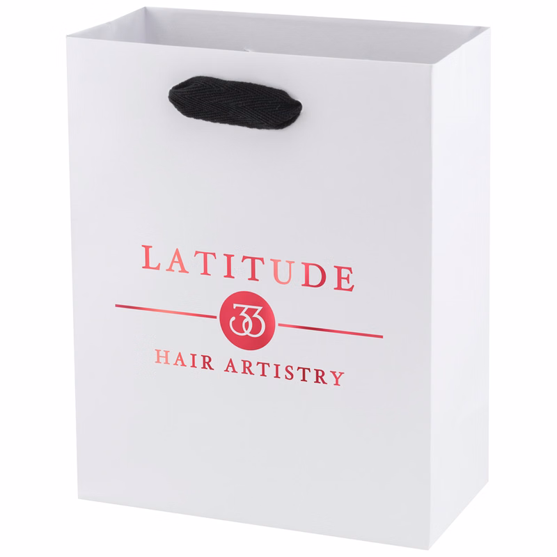 Ribbon Handle White Kraft Eurotote