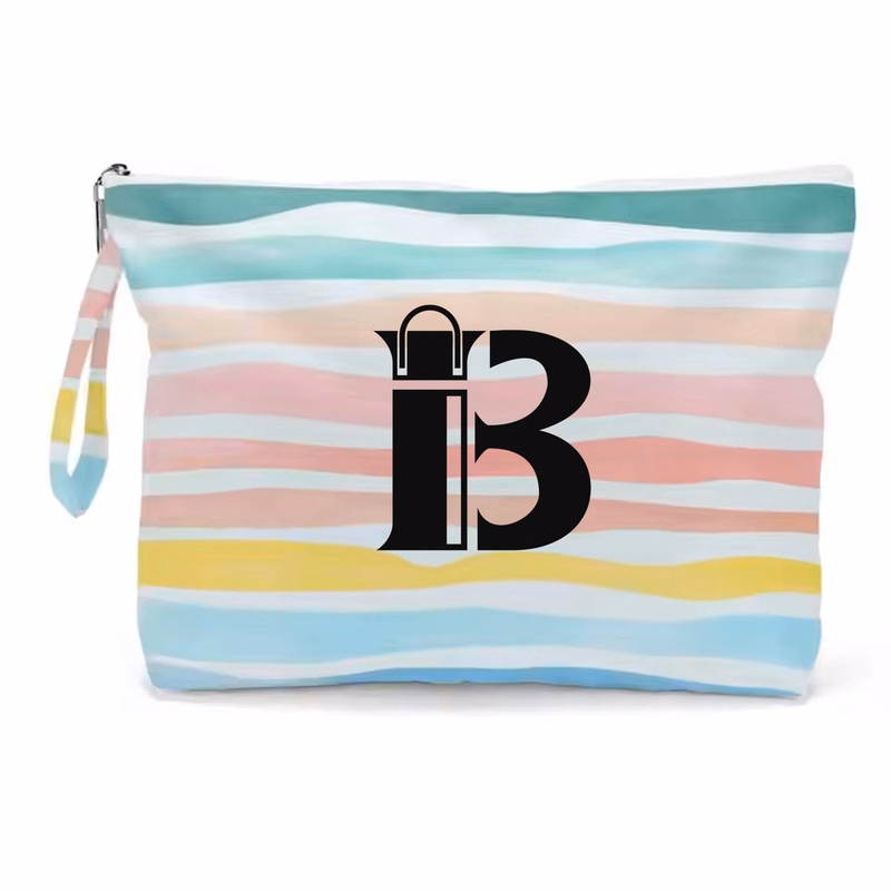 Colorful Zippered Waterproof Cosmetic Bag for Travel Swim