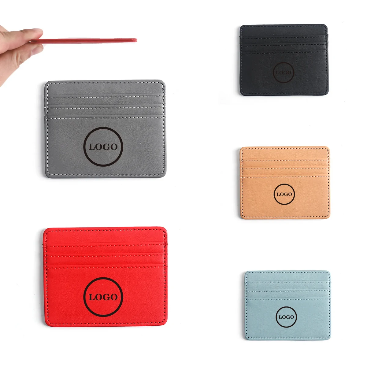 Mini Slim PU Leather Credit Card Holder 1