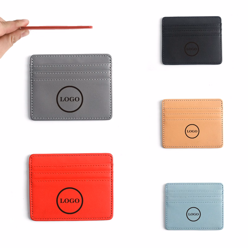 Mini Slim PU Leather Credit Card Holder