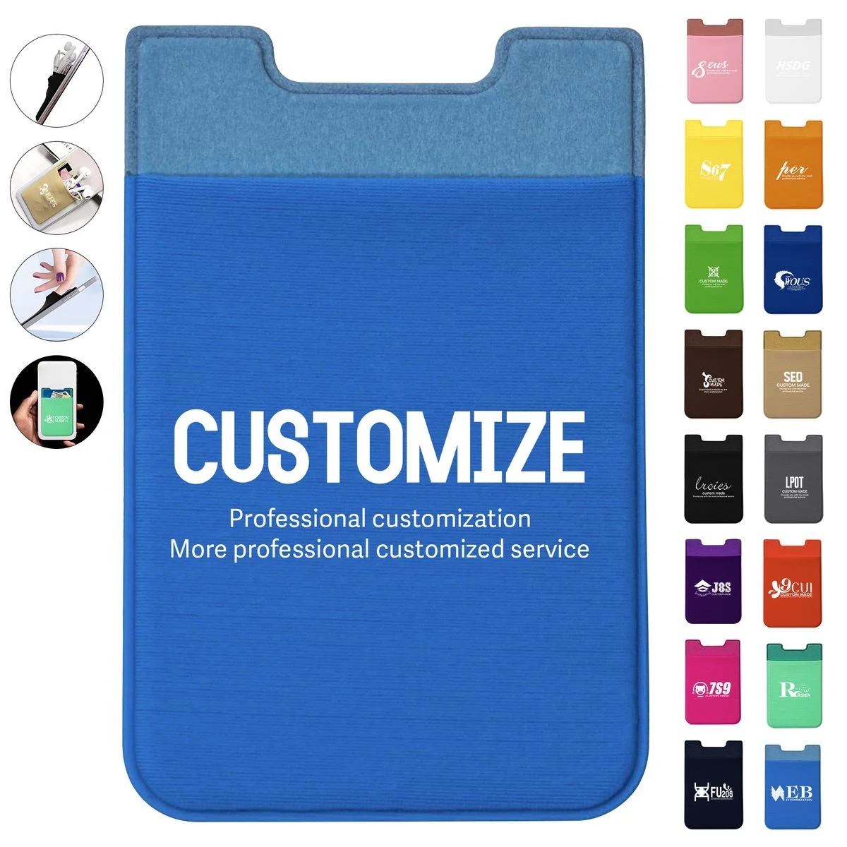 Spandex Lycra Cell Phone Wallet/Card Holder 1