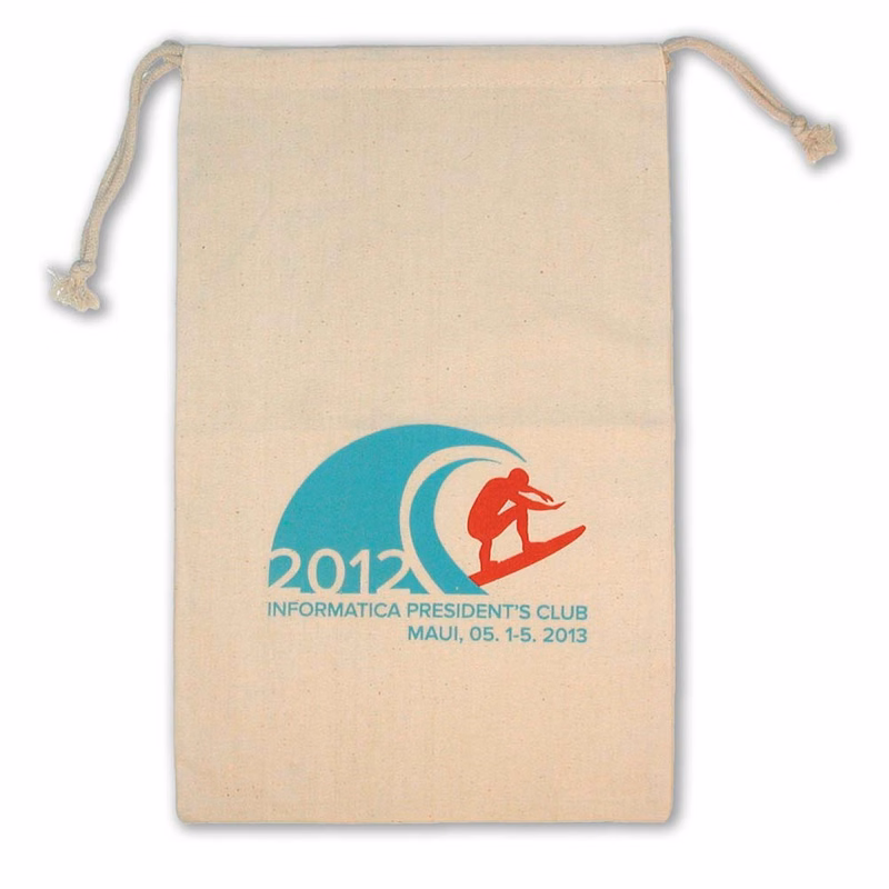 Weedy 100% Natural Cotton Drawstring Bag 10x16"