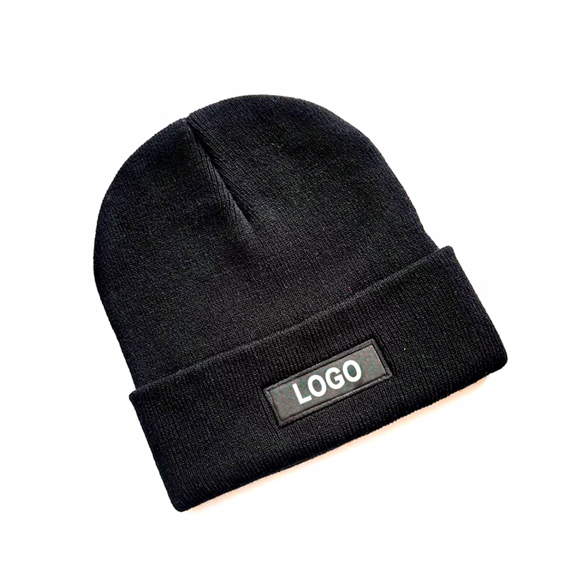 Woven Knit Beanie With Cuff