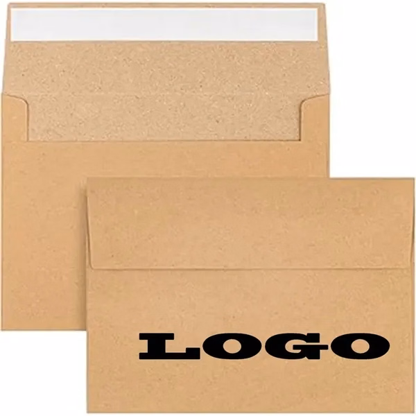 Custom 4.33 x 6.3 Brown Kraft Paper Envelopes — Full-Color Mailing Giveaway