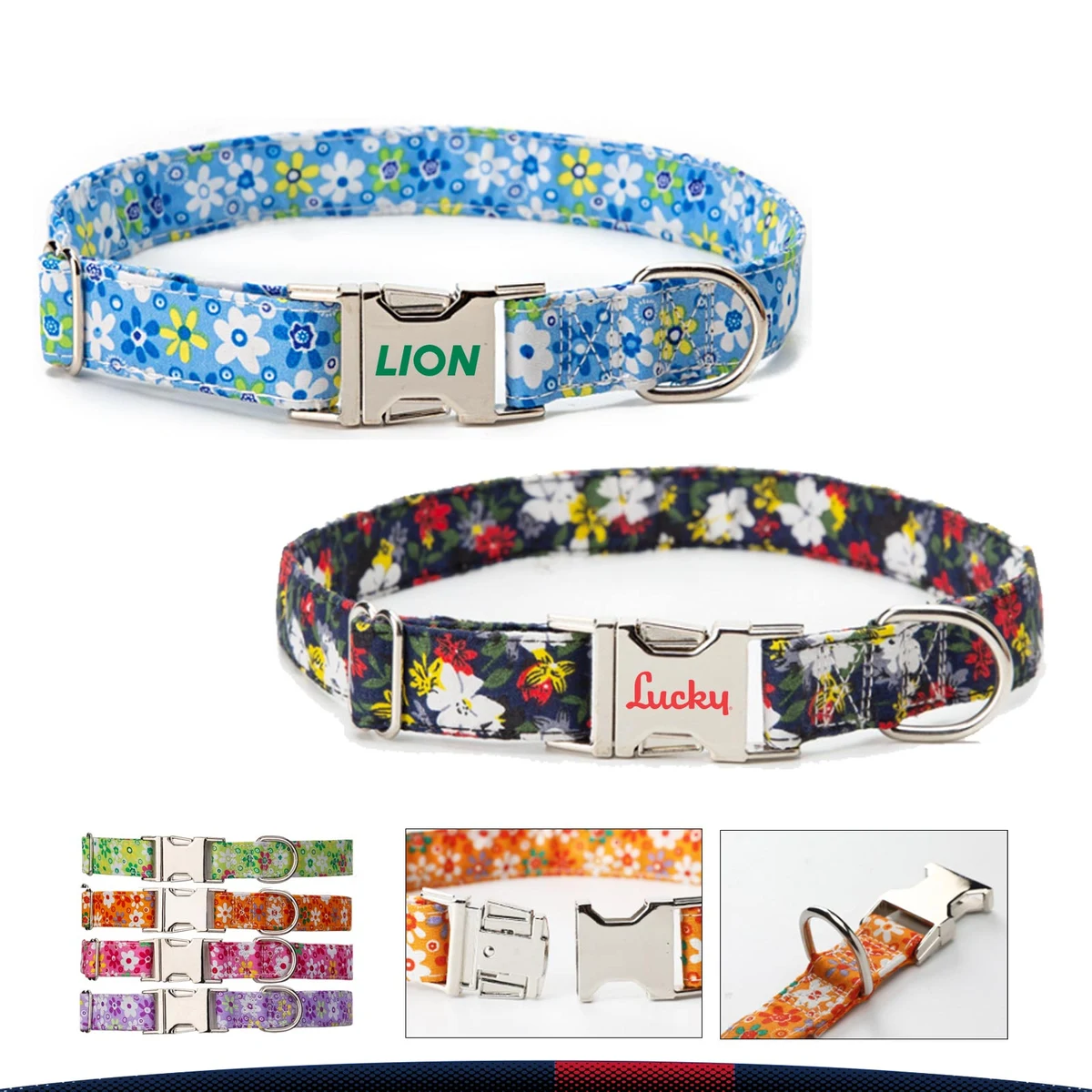 Fuzzlet Floral Dog Collar 1