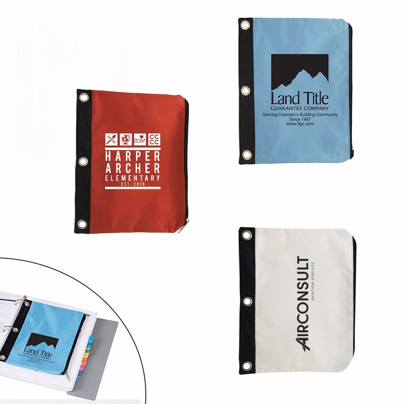 Zippered Pouch for 3-Ring Binder