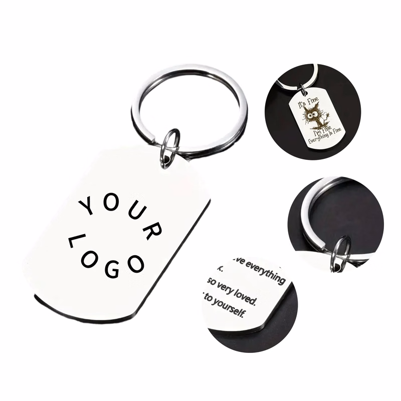 Stainless Steel Engraved Keychain for Custom Personalization