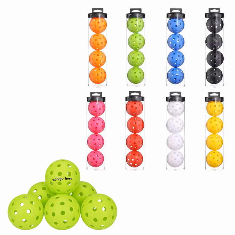 2.91" TPE Precision Drilled Pickleball Set with Carry Bag