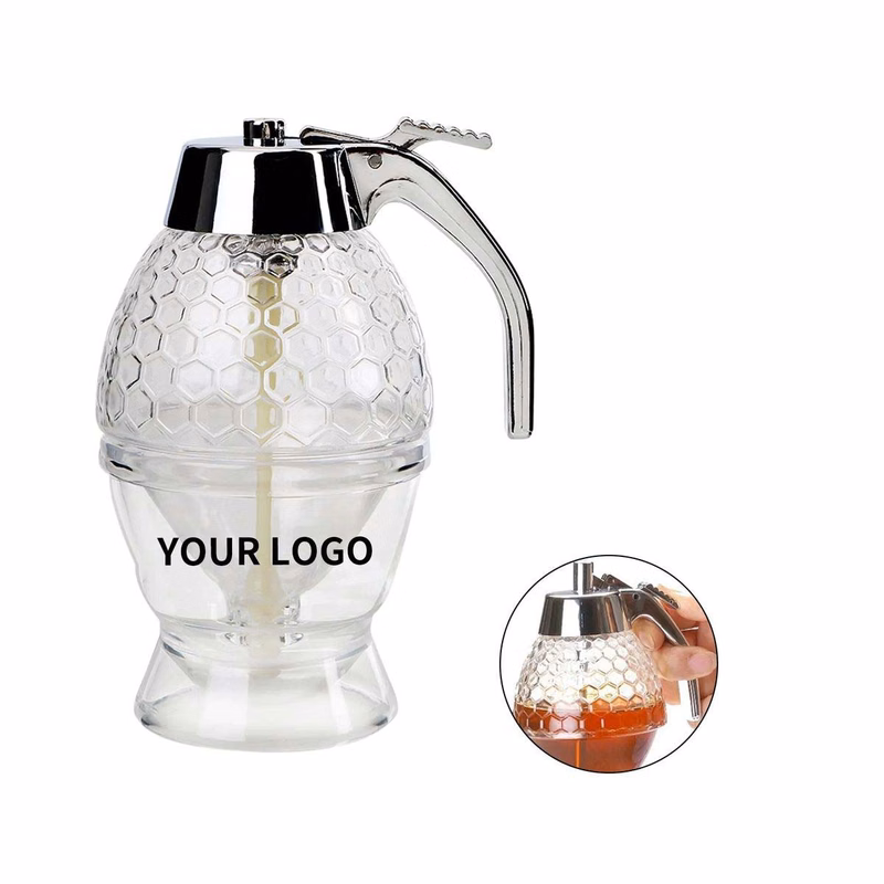 Glass Honey Jar Dispenser Airtight No Drip