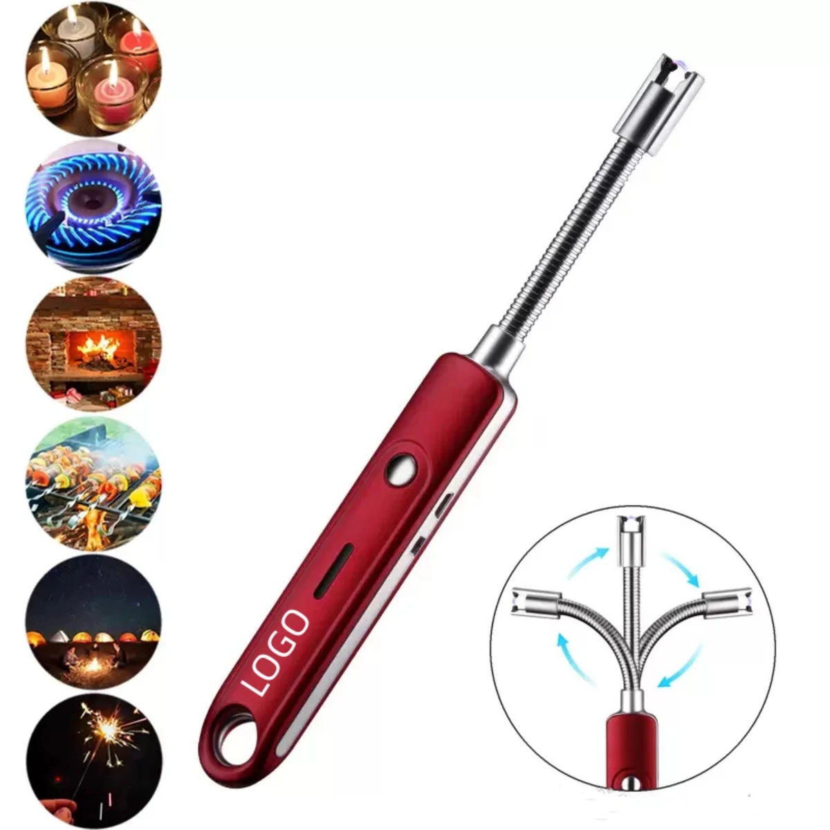 Rechargeable USB Electrical Arc Plasma Lighter with LED Batt 1