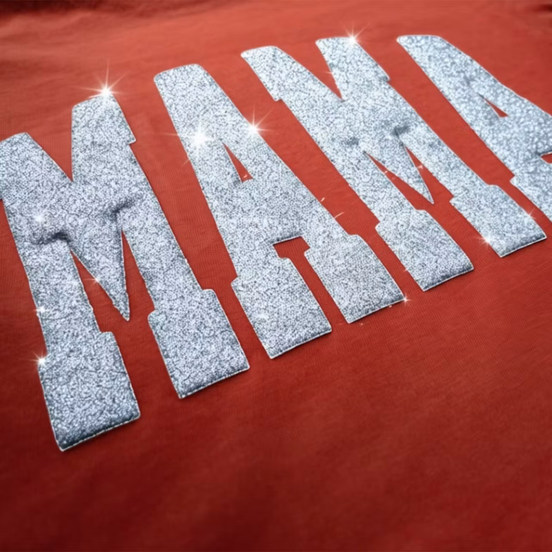3D Glitter Puff Transfers - 1 Color Print