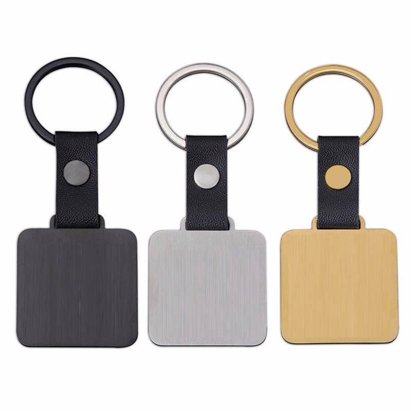 Square Metal Key Ring