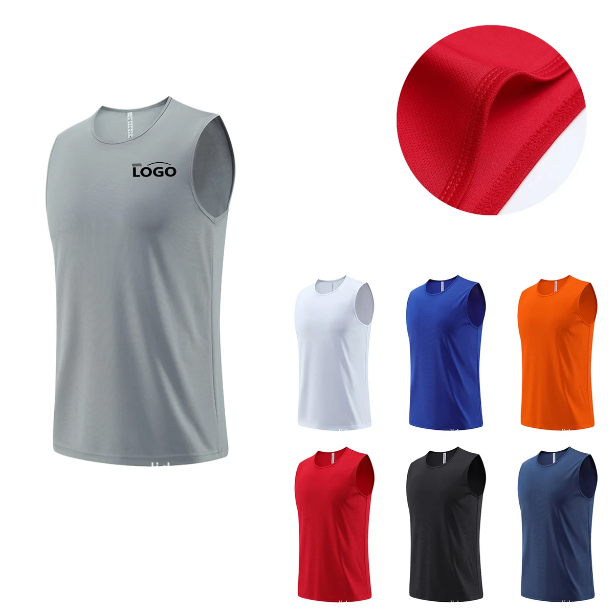 MOQ50 Breathable Men's Fitness Tank Top for Running Yoga 1