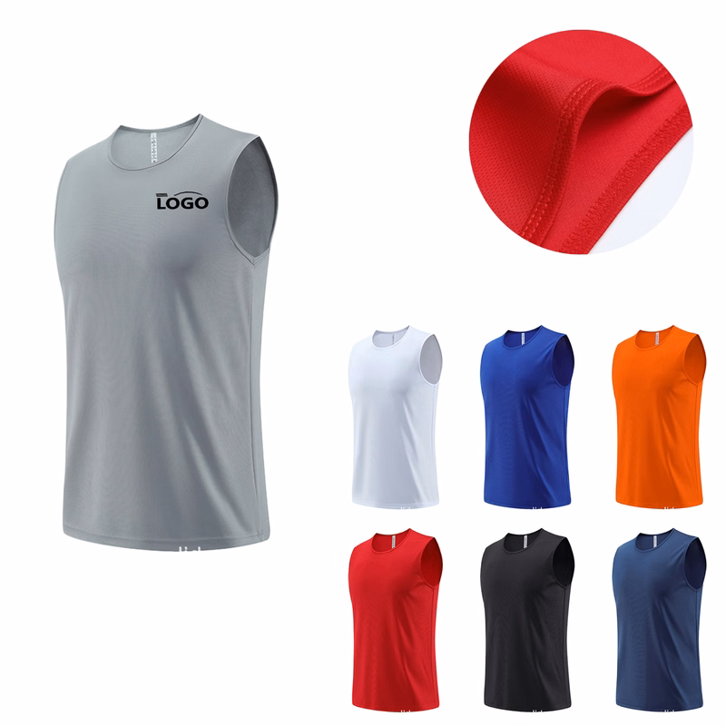 MOQ50 Breathable Men's Fitness Tank Top for Running Yoga