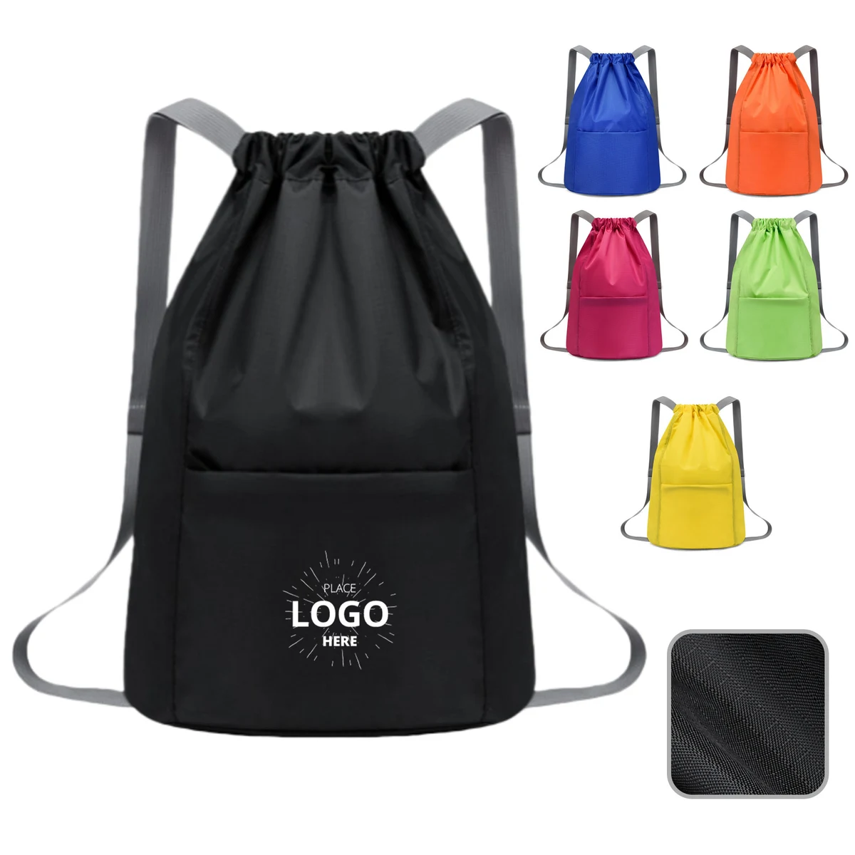 Lightweight Foldable Oxford Drawstring Backpack 1