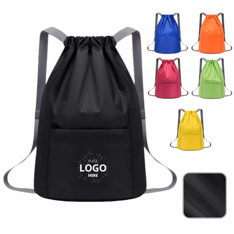 Lightweight Foldable Oxford Drawstring Backpack