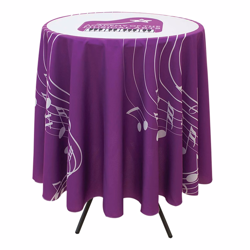 Bar-Height Round Table Throw with 33.25" Overhang
