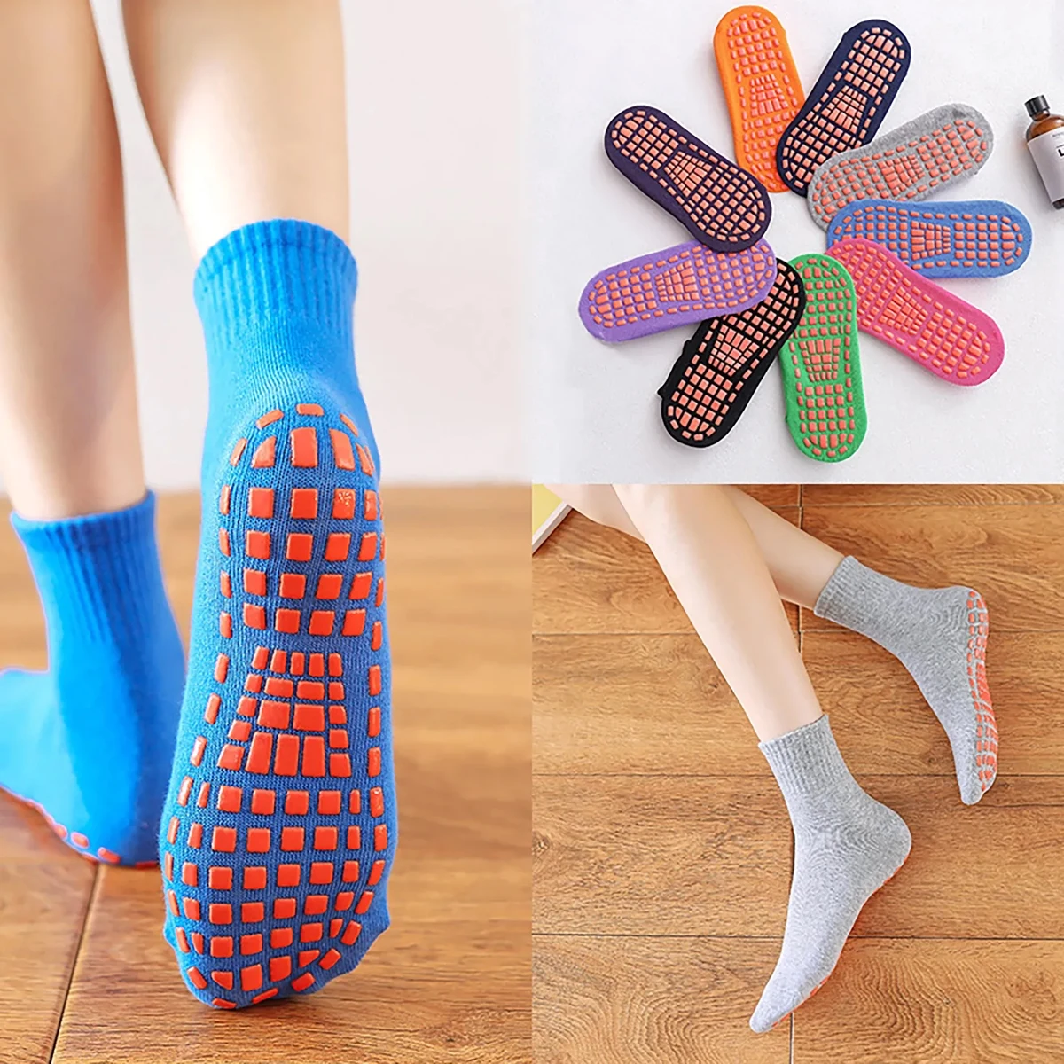 Women Non Slip Pilate Grip Socks 1