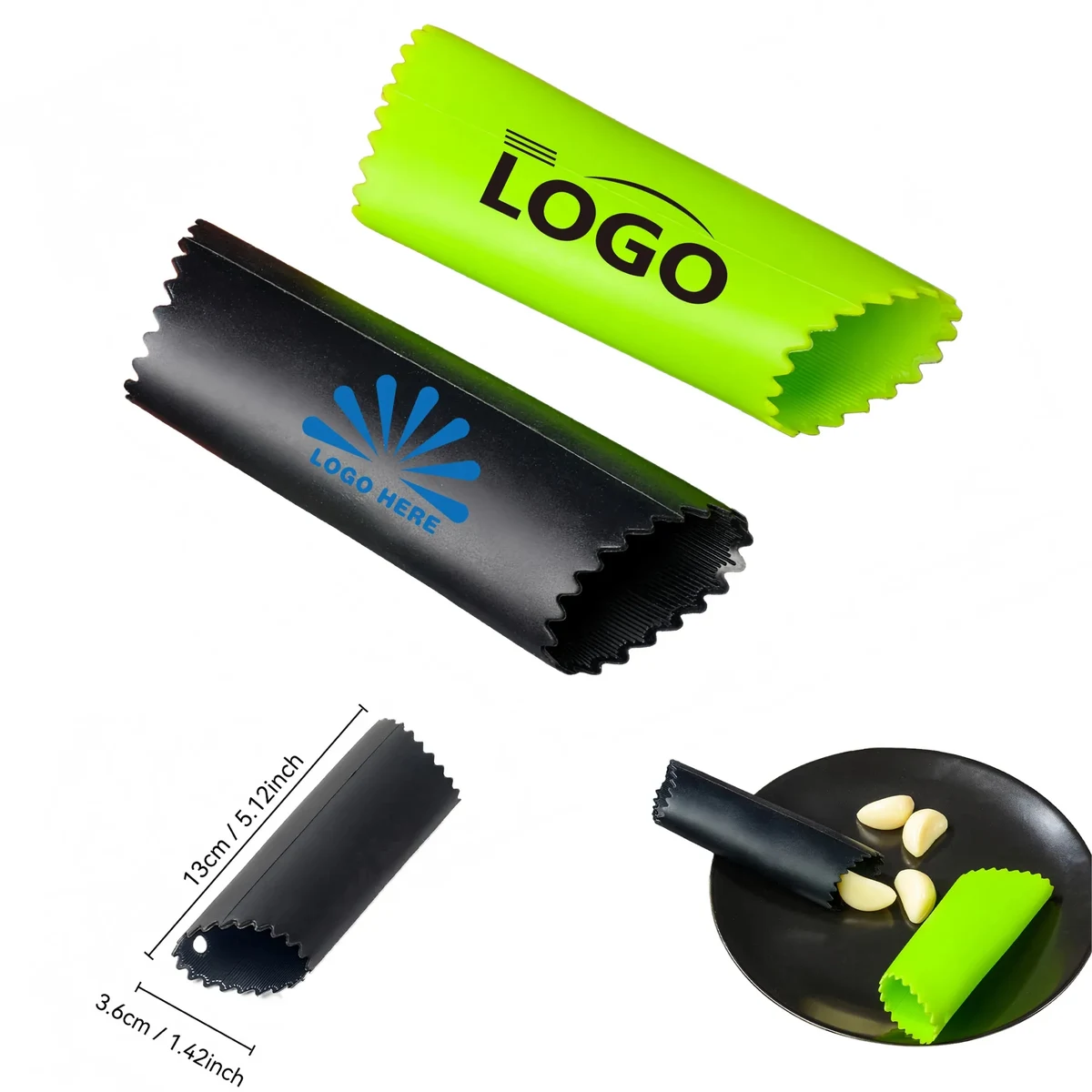 Silicone Striped Garlic Skin Peeler Roller Tool 1