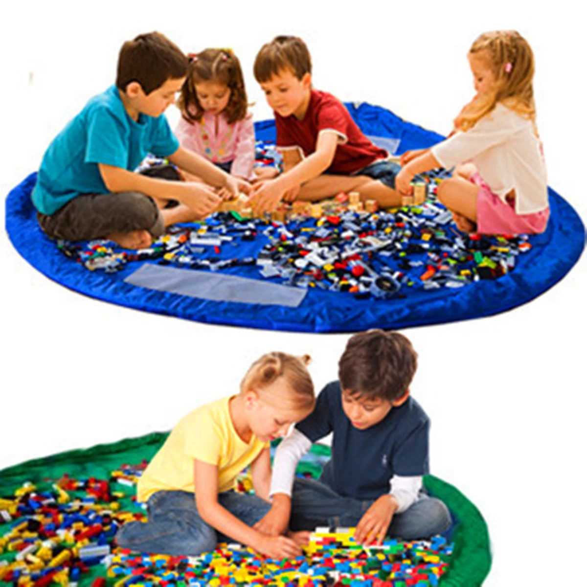 Toys Organizer Storage Drawstring Bag Play Mat 1