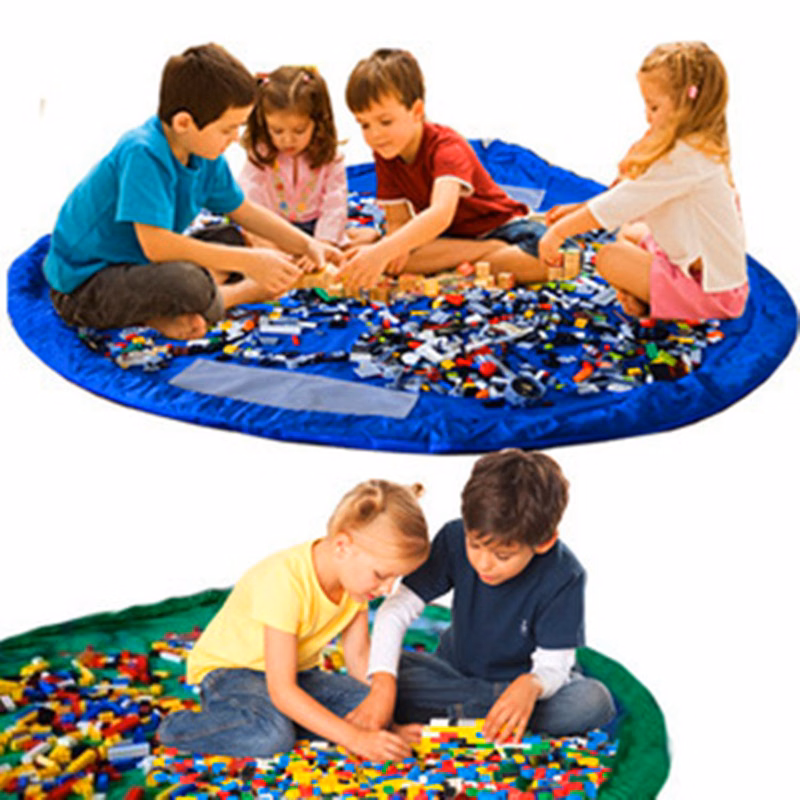 Toys Organizer Storage Drawstring Bag Play Mat