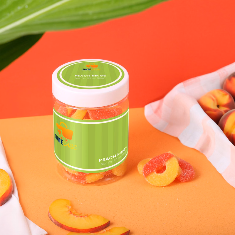 Albanese® Gummi Peach Rings: Large Jar