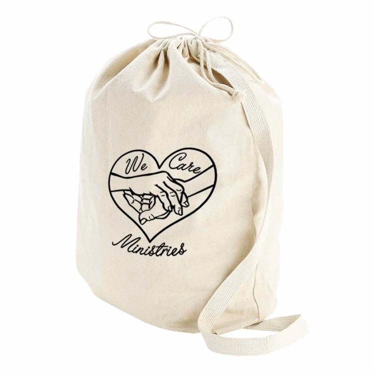 Canvas Drawstring Laundry Bag - Small