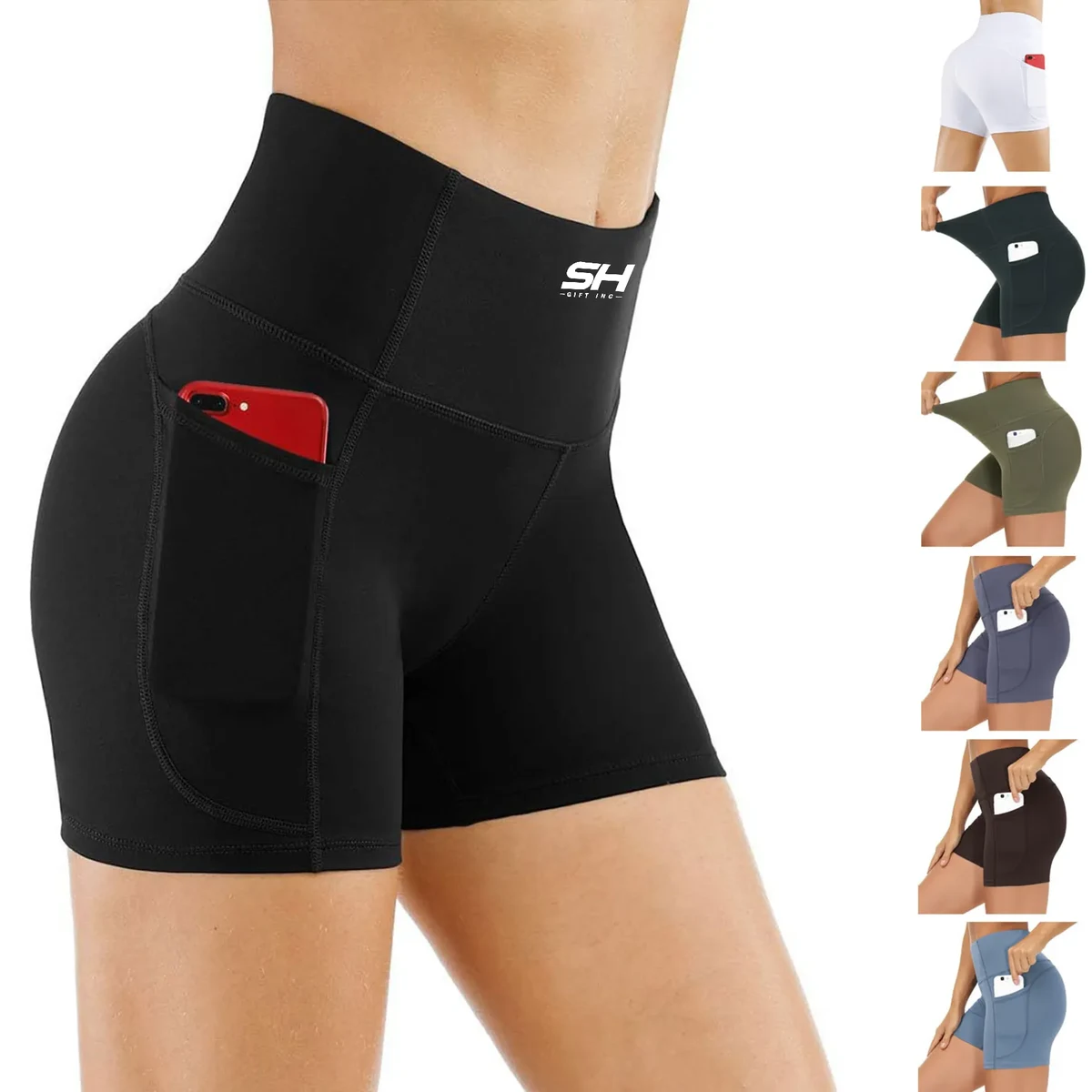 High Waisted Sports Yoga Shorts 1