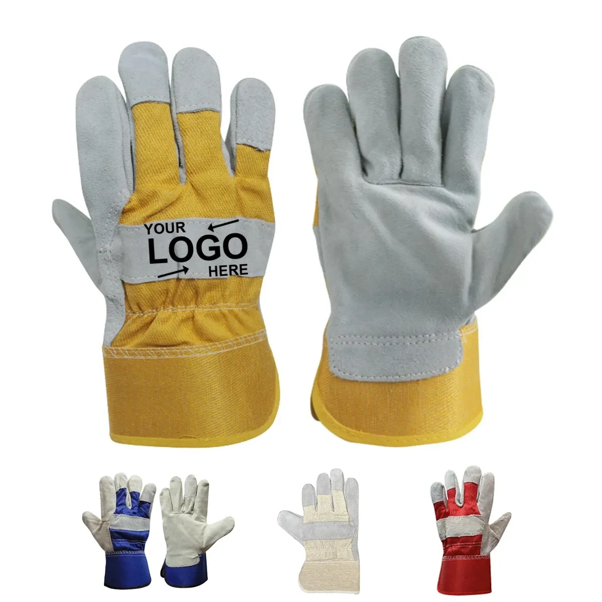 Cowhide Leather Palm Work Gloves 1