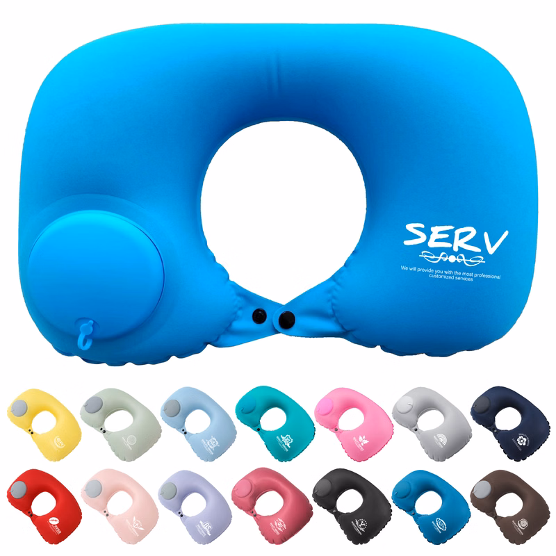 Portable Press Inflatable U-Shape Neck Pillow