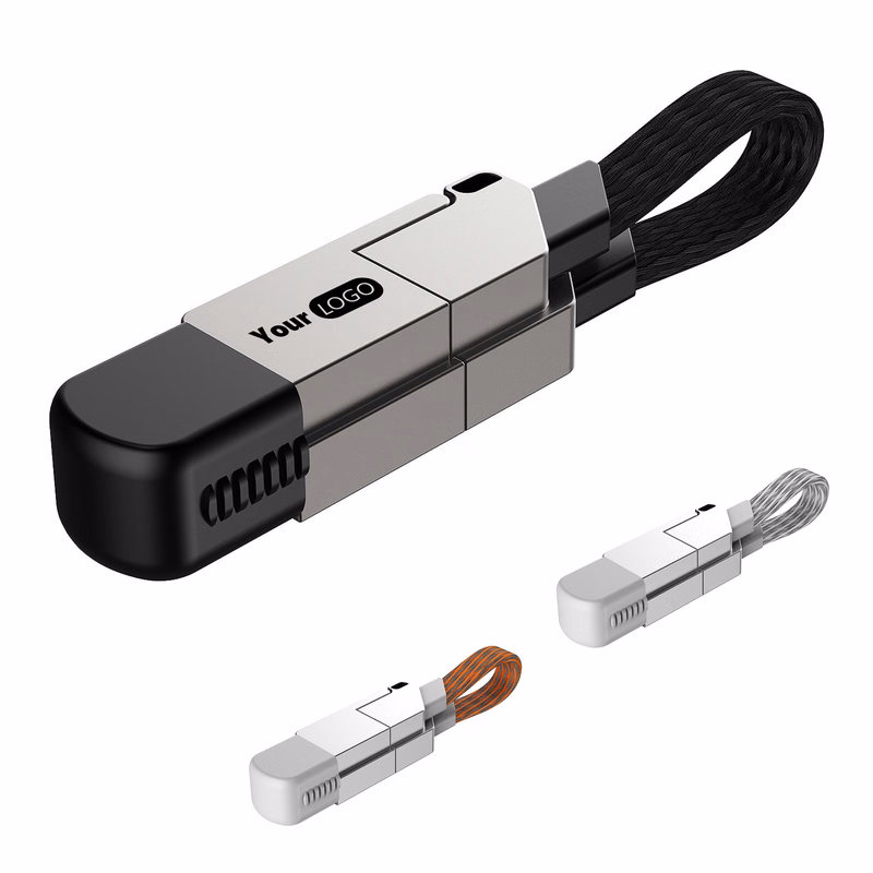 Zinc Alloy 6-In-1 Multi Interface Data Cable