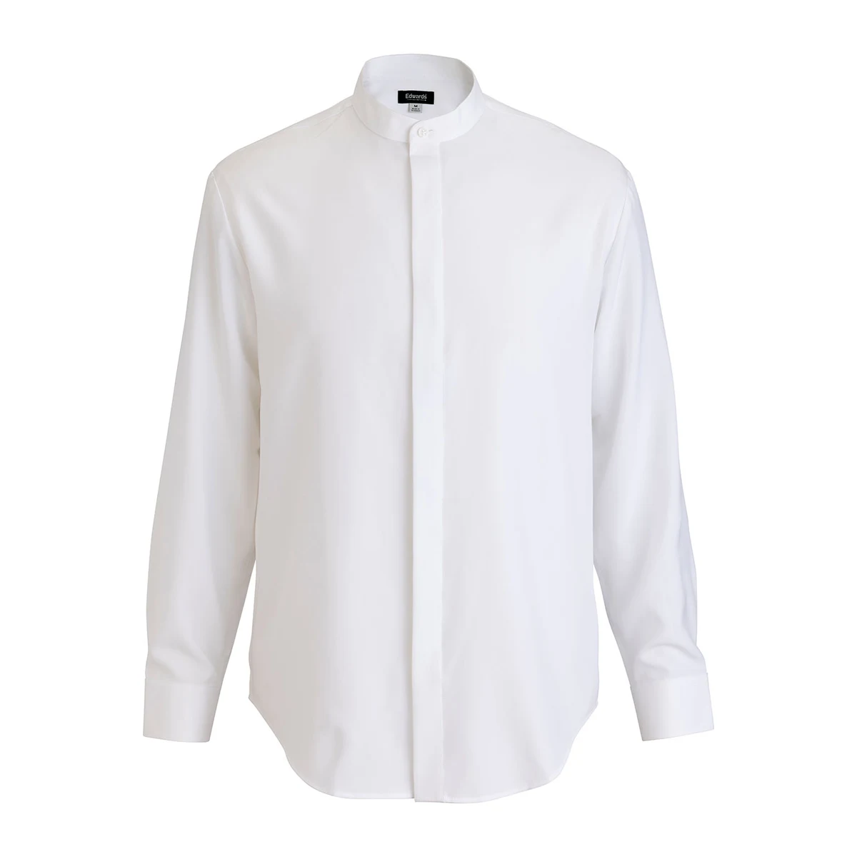 Flexbatiste Banded Collar Long Sleeve Mens Shirt 1