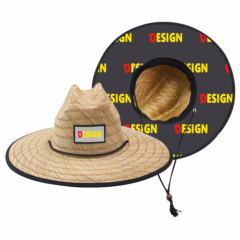 Wide Brim Lifeguard Beach Straw Sun Hat MOQ 50PCS