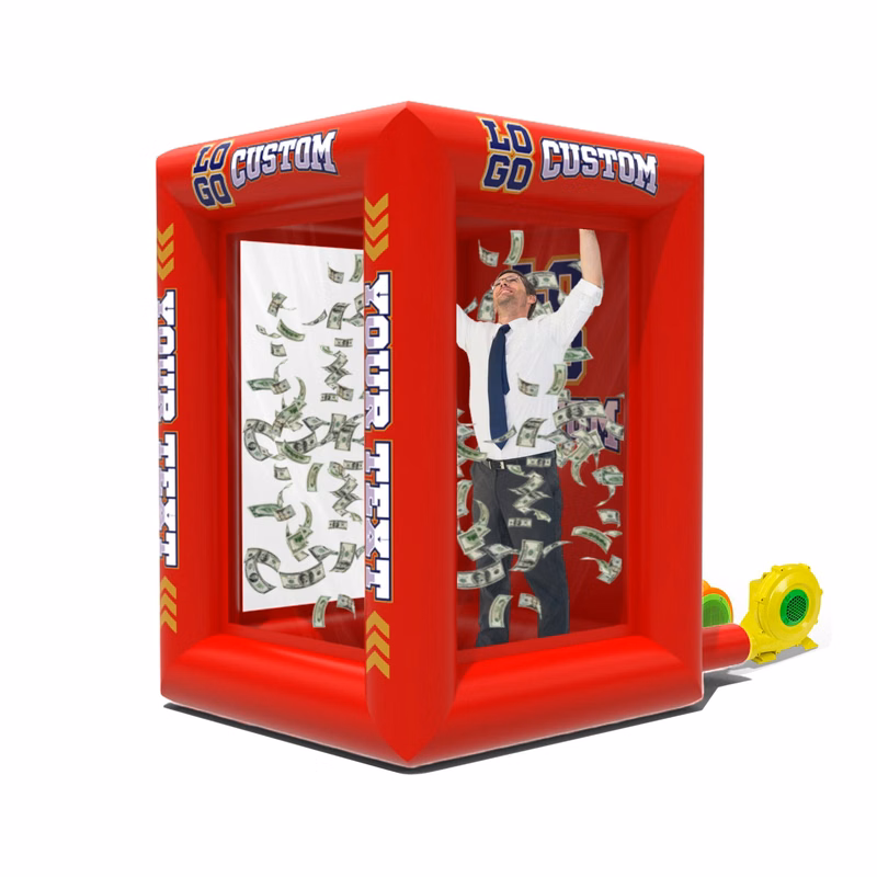 Custom Inflatable Cash Grab Machine 7.2ft Tall