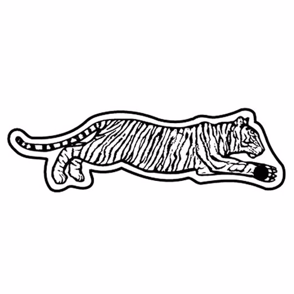 Tiger Laying Down Key Tag (Spot Color)