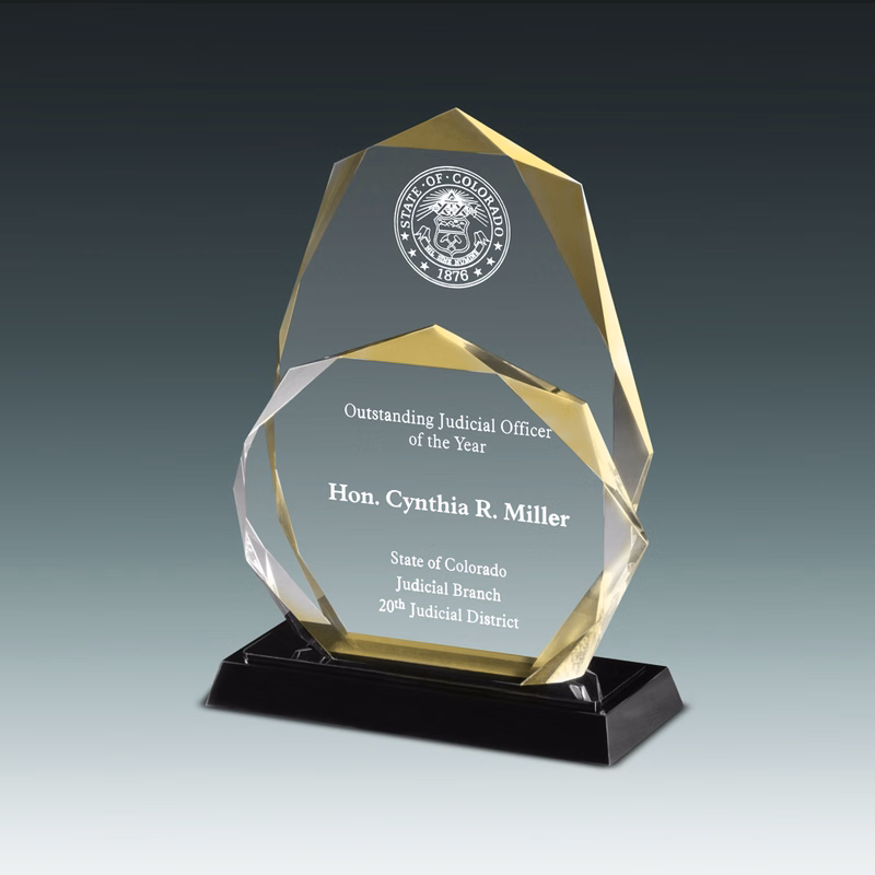 Twin Octagon Towers Ultimate Achievement Award (9"x11"x3")