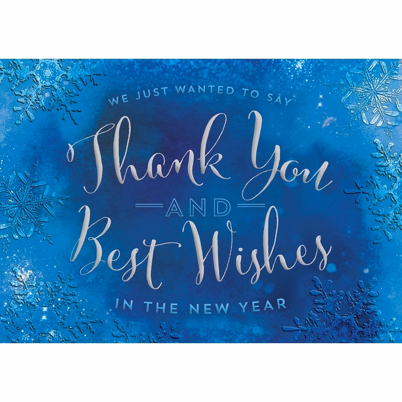 Cool Cobalt Holiday Cards
