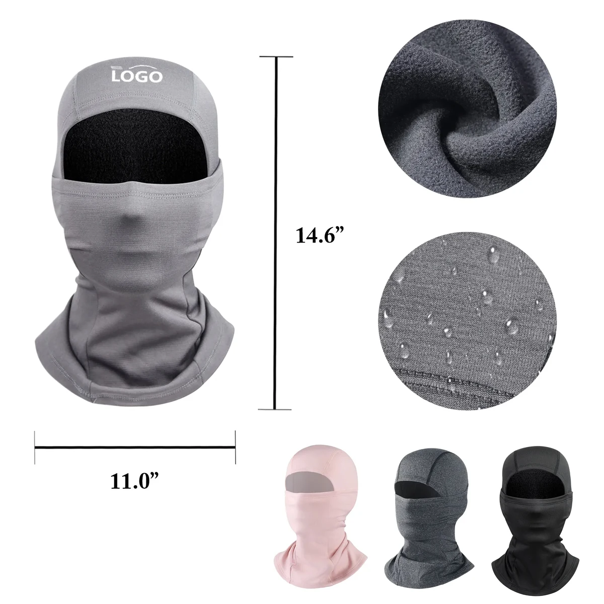 MOQ50 Winter Fleece Waterproof Cycling Face Mask 1