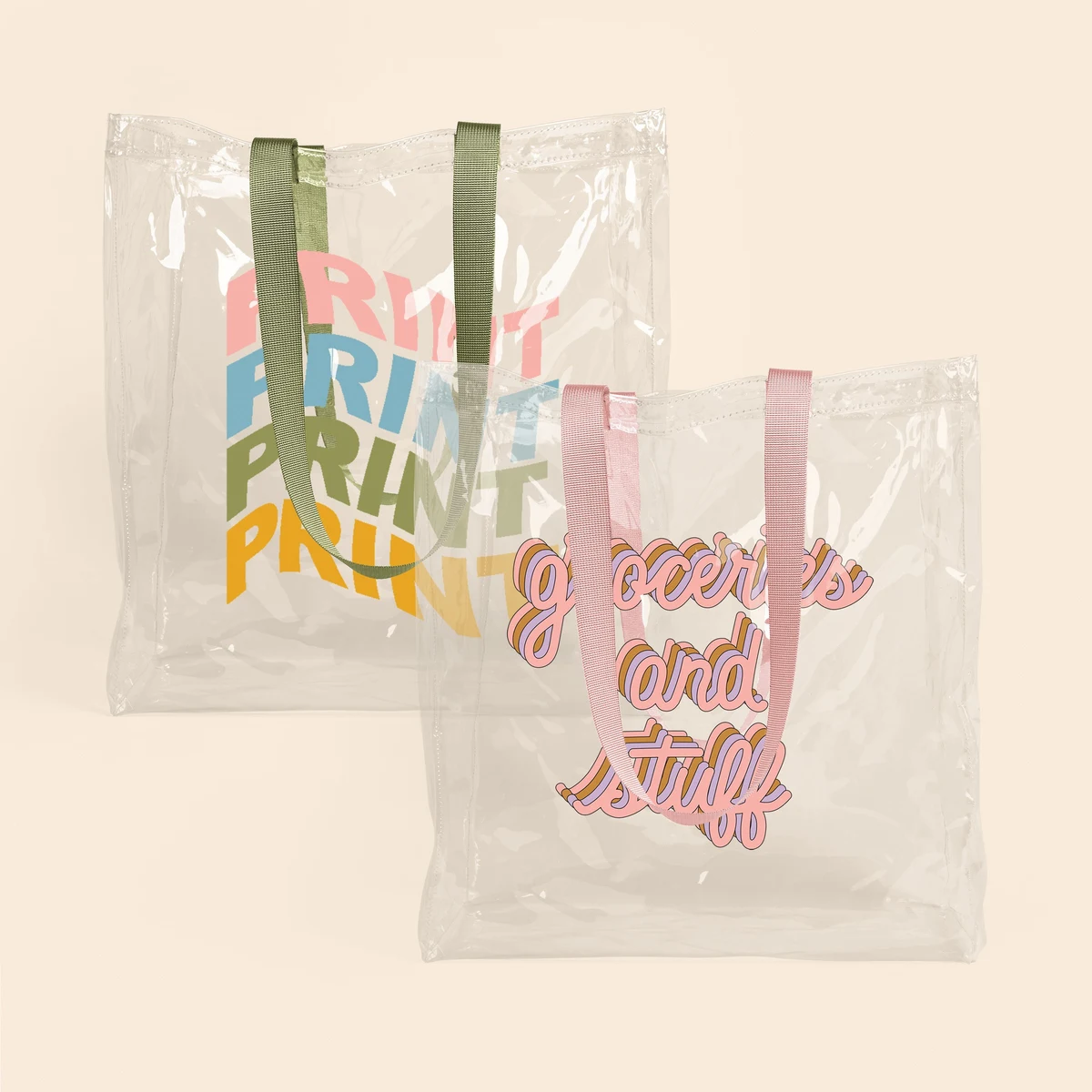 ALL THAT GROCERY TOTE - CLEAR VINYL 1