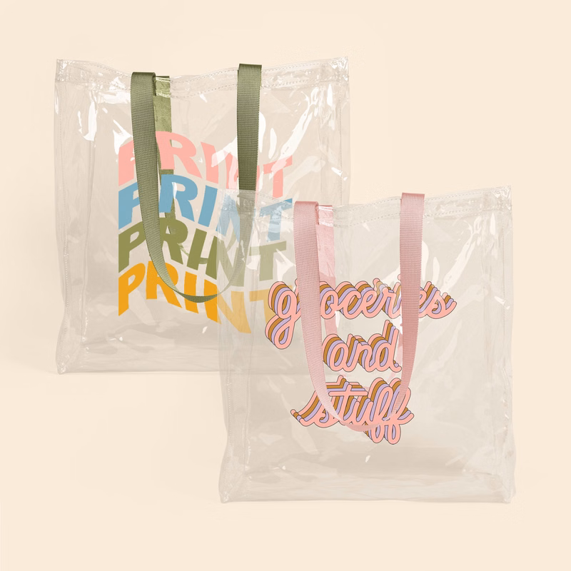 ALL THAT GROCERY TOTE - CLEAR VINYL