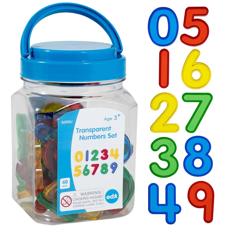 Transparent Numbers Sets - 40 Piece 1