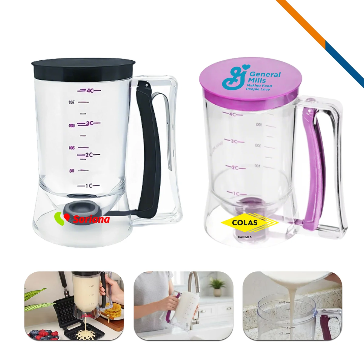 PourZip Pancake Batter Dispenser - 30 OZ. 1