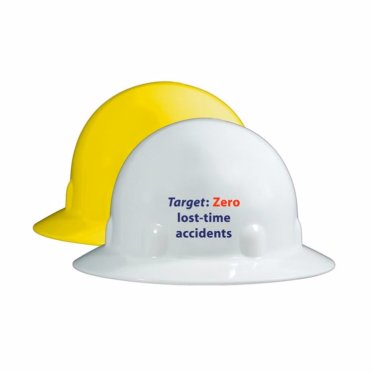 Fibre Metal full brim hard hat with ratchet suspension