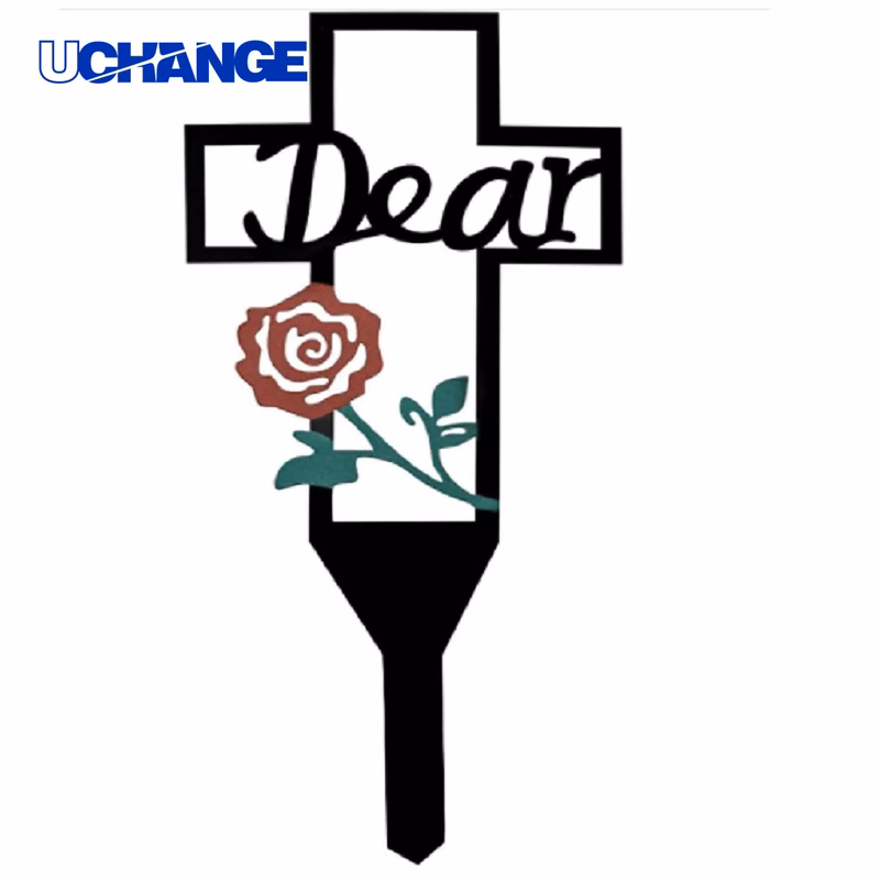 Outdoor Decorative Cemetery Garden Stake