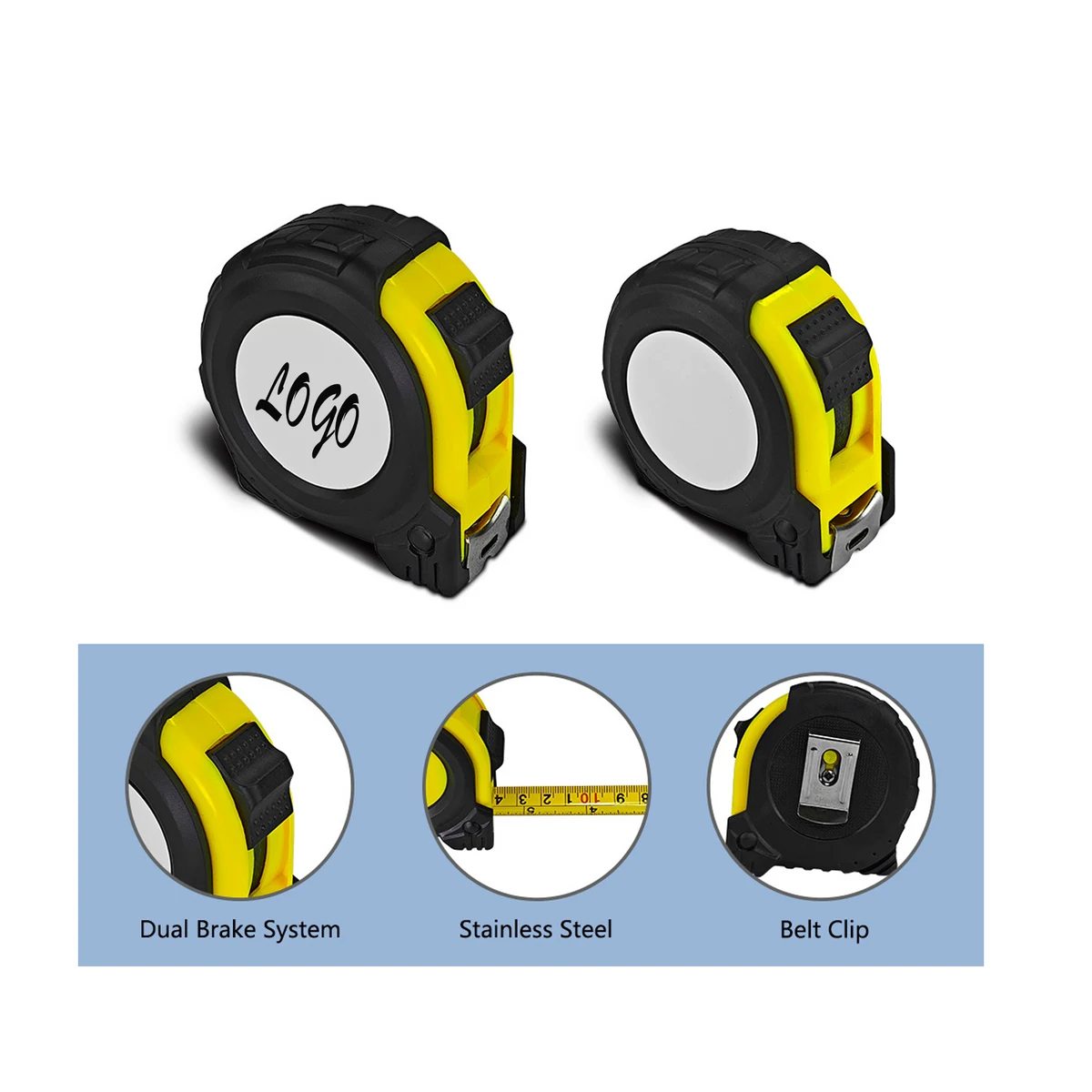 Thickened Rubber Coated Anti Drop Steel Tape Measure 1